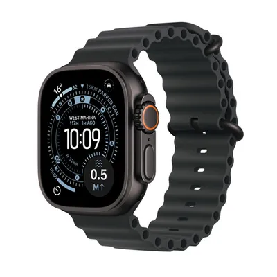 Apple Watch Ultra 3 Cellular 49mm Black Titanium Case with Black Ocean Band