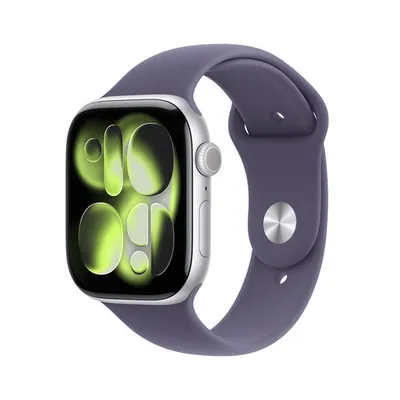 Apple Watch S11 GPS 42mm Silver Aluminium Case with Purple Fog Sport Band - S/M