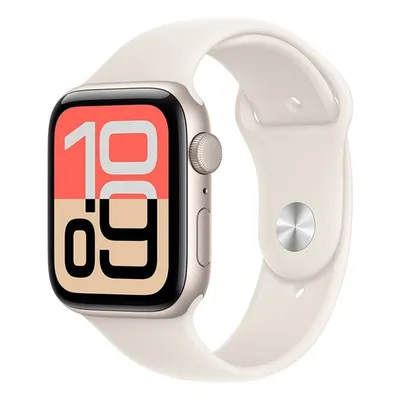 Apple Watch SE 3 GPS 44mm Starlight Aluminium Case with Starlight Sport Band - S/M