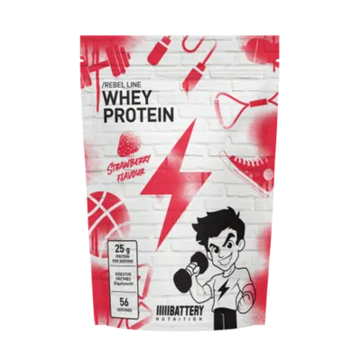 BATTERY REBEL WHEY PROTEIN, 1800g, Strawberry