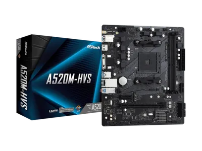 ASROCK matična ploča A520M-HVS AMD A520, AM4, 2xDDR4, M.2RAID, VGA,HDMI, micro ATX