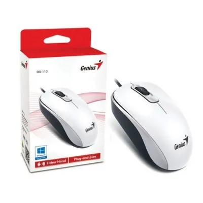 GENIUS miš DX-110 USB bijeli 1.000 DPI, USB,3 tipke, 1.5 m kabal