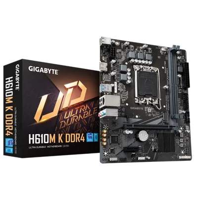GIGABYTE matična ploča H610M K DDR4, LGA1700, 2xDDR4, M.2, 2xSATA, 6xUSB, HDMI, mATX