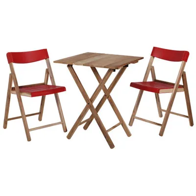 Balkonski set sklop.drv.3/1 NATURAL RED