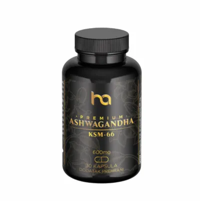 Ashwagandha KSM-66, 30 kapsula, ašvaganda