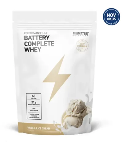 Battery Complete Whey, sladoled od vanilije, proteini, 1800g