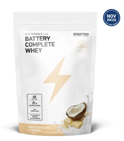 Battery Complete Whey, bijela čokolada i kokos, proteini, 1800g