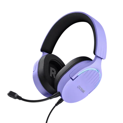 TRUST gaming slušalice GXT490P FAYZO 7.1 USB2.0 gaming, žičane, ljubičaste, noise-cancelling mikrofon