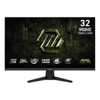 MSI monitor MAG 325QF E18V gaming, 32, QHD, VA, 300 cd/m2,  HDR Ready, Adaptive Sync, DP, HDMI, 180Hz, 0.5ms