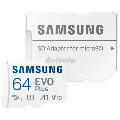 SAMSUNG Micro SD 64GB EVO Plus sa adapterom;Up to 160MBs