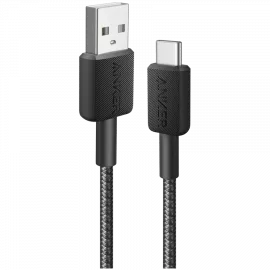 Anker 322 USB-A na USB-C kabel 90 cm pleteni crni