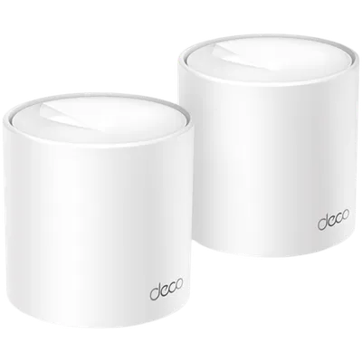 TP-Link Deco X10 (2-pack) AX1500 Whole Home Mesh Wi-Fi 6 System, 300 Mbps at 2.4 GHz + 1201 Mbps at 5 GHz,Internal Antennas, 2× Gigabit Ports