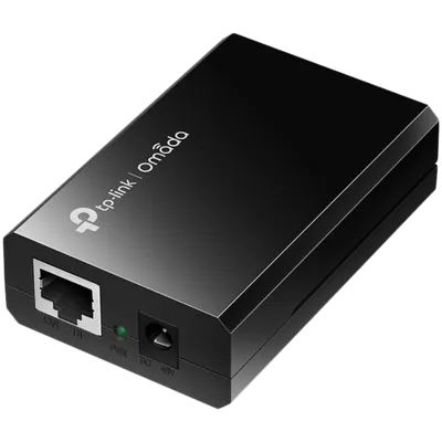 TP-Link POE150S Omada PoE Injector, 2× 10/100/1000Mbps RJ45 Port, IEEE 802.3af compliant, 1× 48VDC Power Input Port
