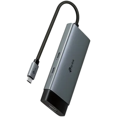 TP-Link UH5020C USB Type-C 5-Port Hub, 1x USB-C Connector, 1x HDMI 4K 60Hz Port, 1x USB-C PD 100W Port, 2x USB-A 3.0 Ports, 1x USB-C 3.0 Port