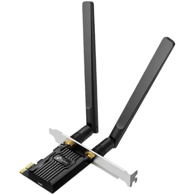 TP-Link Archer TX20E AX1800 Dual Band Wi-Fi 6 Bluetooth 5.2 PCI Express Adapter, 1201 Mbps at 5 GHz + 574 Mbps at 2.4 GHz, 2× High Gain External Antennas