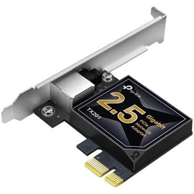 TP-Link TX201 2.5 Gigabit PCI Express Network Adapter, PCIe 2.1 ×1, Support 2.5/1 Gbps and 100 Mbps Network Standards, Low-Profile and Full-Height Brackets
