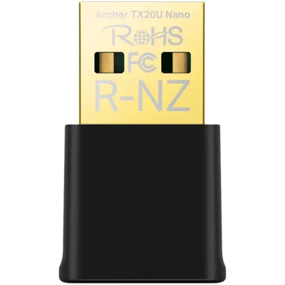 TP-Link Archer TX20U Nano AX1800 Nano Dual Band Wi-Fi 6 USB Adapter, 1201 Mbps at 5 GHz + 574 Mbps at 2.4 GHz, 2xInternal Antennas
