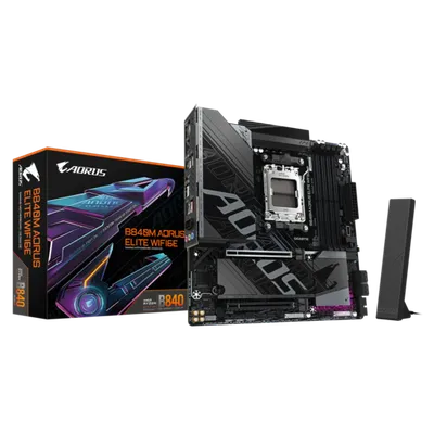 GIGABYTE matična ploča B840 AORUS ELITE AM5, 4x DDR5, 2x M.2, 4x SATA 8xUSB, 1x HDMI, 1x DP, mATX
