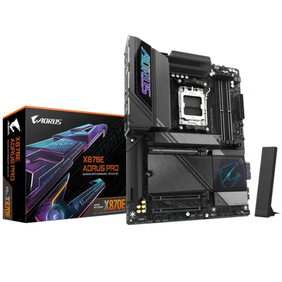 GIGABYTE matična ploča X870E AORUS PRO AM5, 4x DDR5, 4x M.2, 4xSATA 2x HDMI, 10x USB, ATX