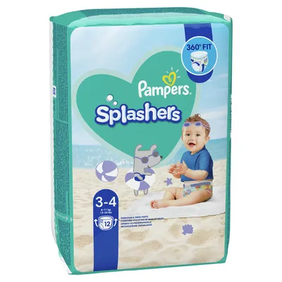 Pampers Splashers kupaće pelene gaćice veličina 3-4 12 kom (6–11 kg)