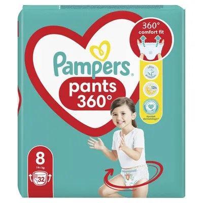 Pampers Pants pelene gaćice veličina 8 Jumbo Pack 32 kom (19+ kg)