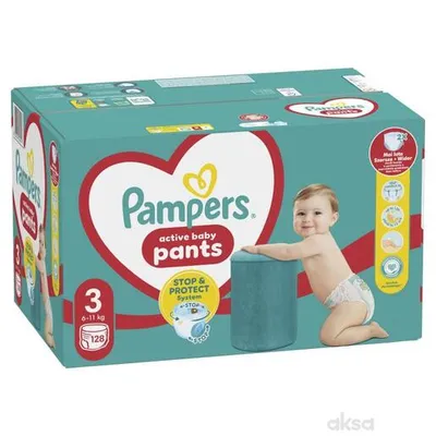 Pampers Pants pelene gaćice veličina 3 (Midi) Mega Box 128 kom (6–11 kg)