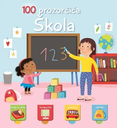 100 prozorčića - Škola - interaktivna knjiga za djecu
