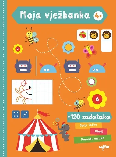 Moja vježbanka 4+ - edukativna knjiga za djecu