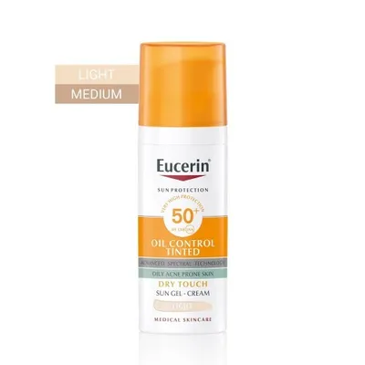 Eucerin Sun Oil Control tonirana gel-krema SPF50 tamna nijansa 50 ml