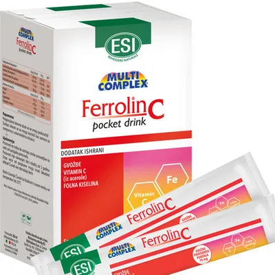 ESI Ferrolin Drink – tečni dodatak željeza, 24 ampule