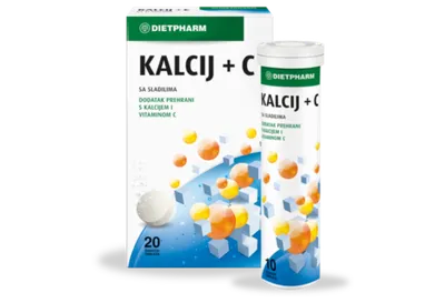 Dietpharm Kalcij + C – šumeće tablete za kosti, 20 kom