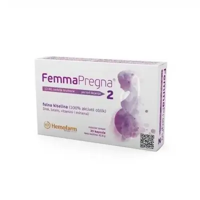 Femma Pregna 2 kapsule a30 – nastavak suplementacije u trudnoći