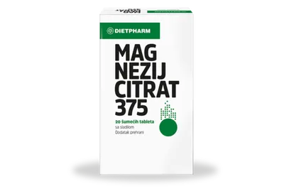 Dietpharm Magnezij citrat 375 – šumeće tablete za mišiće, 20 kom