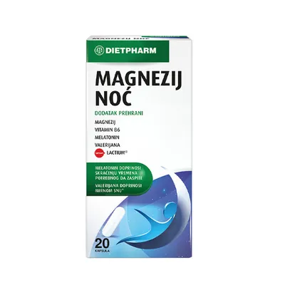 Dietpharm Magnezij noć – kapsule za opuštanje i san, 20 kom