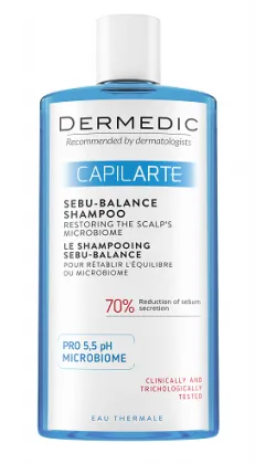 Dermedic Capilarte šampon sebo-balans za obnovu vlasišta 300 ml
