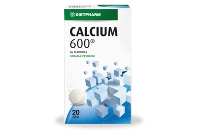 Dietpharm Calcium 600 mg – šumeće tablete za kosti, 20 kom