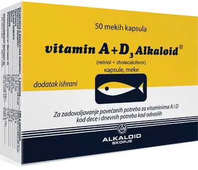 Alkaloid Vitamid AD3 kapi – vitaminski dodatak s vitaminima A i D3