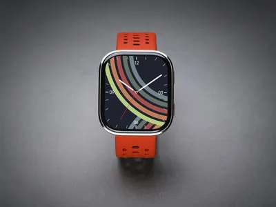 Amazfit Bip 6, pametni sat, crveni