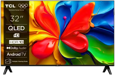 TCL QLED Televizor 32S4K, HD, Smart, Google TV, HDR, HLG, Crni