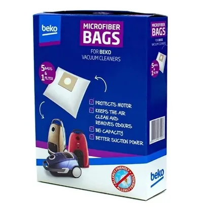 BEKO vrećice za usisivače VC Blue 5/1 - 5 mikrofiber kesa + 1 mikro filter