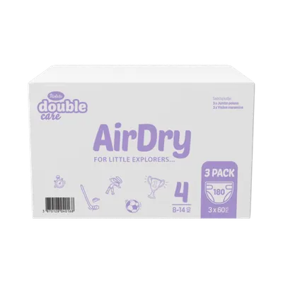 Violeta Air Dry Double Care pelene Maxi 4 Jumbo 180 kom (8–14 kg) Monthly Pack