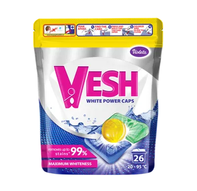 VESH White Power kapsule za pranje rublja 26 kom