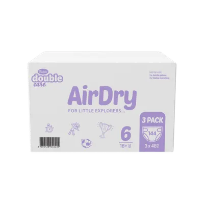 Violeta Air Dry Double Care pelene Junior Plus 6 Jumbo 144 kom (16+ kg) Monthly Pack