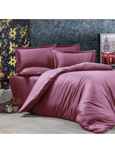 Dupla posteljina Alena Linens Bordo 200x220 cm – Pamuk/Poliester