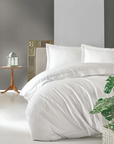 Dupla posteljina Elegant Saten Beyaz 200x220 – 100% pamuk