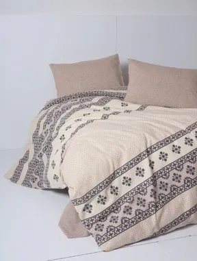 Dupla posteljina Flanel Anita Karamel 200x220 – 100% pamuk