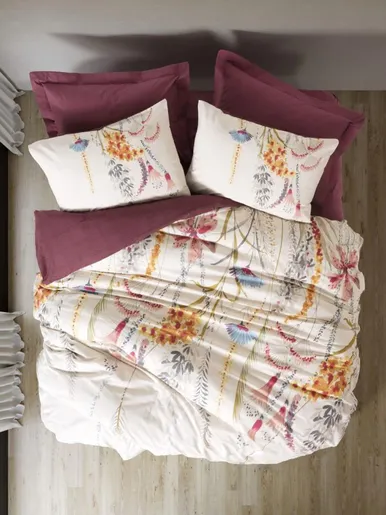 Dupla posteljina Modeline Bordo 200x220 – 100% pamuk