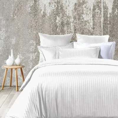Satenska posteljina Exlusive line set 200x220cm, bijela