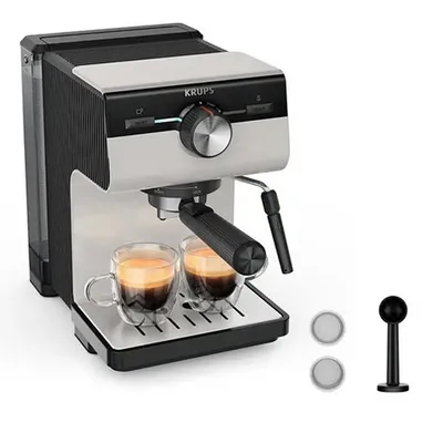 KRUPS aparat za espresso kafu XP381B10 Authentic C40, ručni, sivi