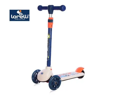 LORELLI dječji romobil Tamtam Crazy Navy Blue sa svjetlećim točkovima